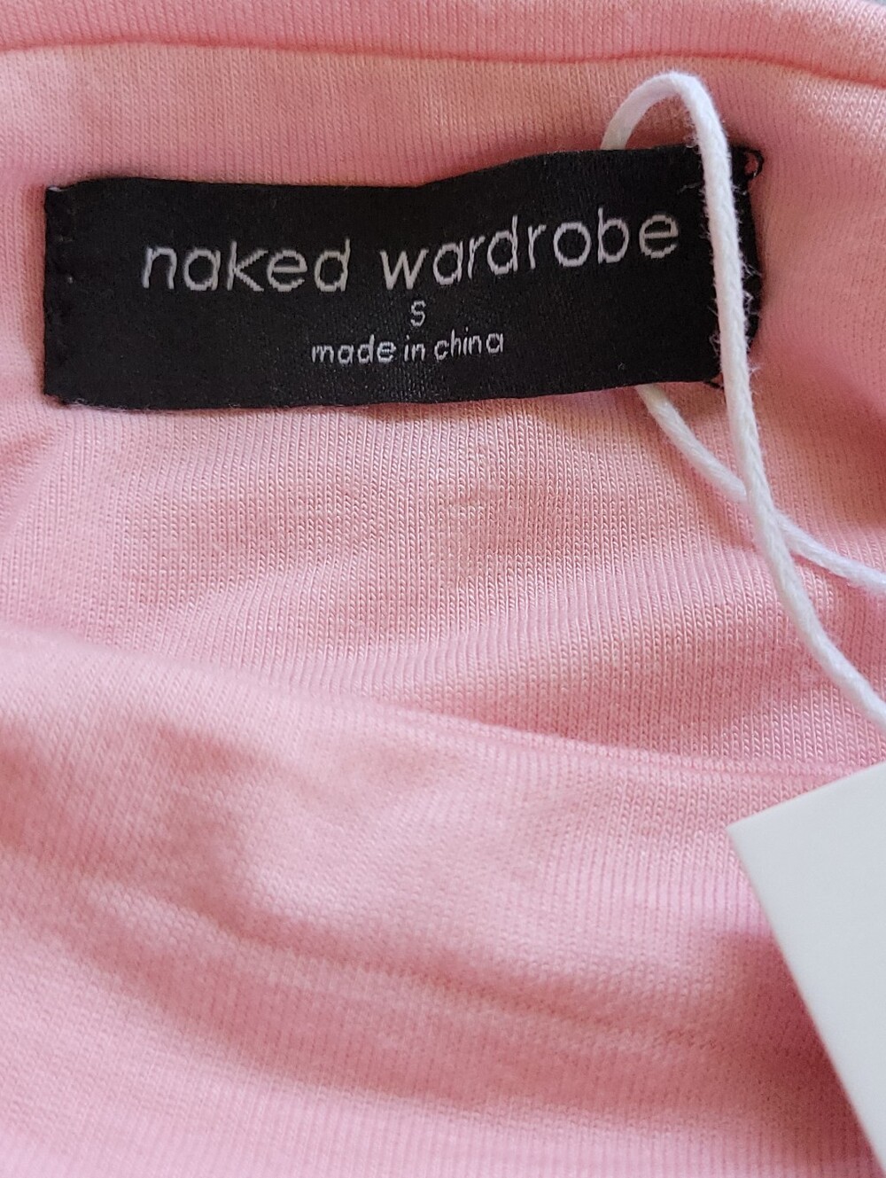 Naked Wardrobe Bodycon Maxi Sculpt Mock Neck Dress Pastel Pink Soft Girl Party - Picture 8 of 12